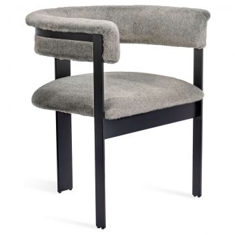 Interlude Home Darcy Dining Chair in Black/ Pewter