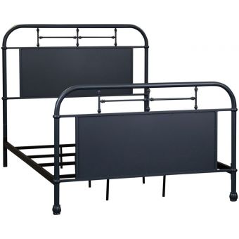 Liberty Furniture Vintage Series Full Metal Bed in Navy