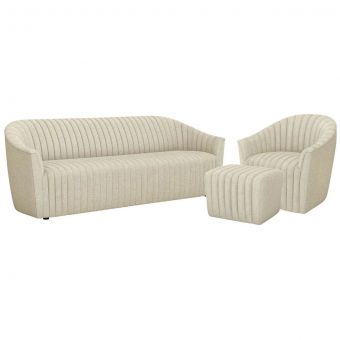 Interlude Home Channel Sofa Set in Bluff