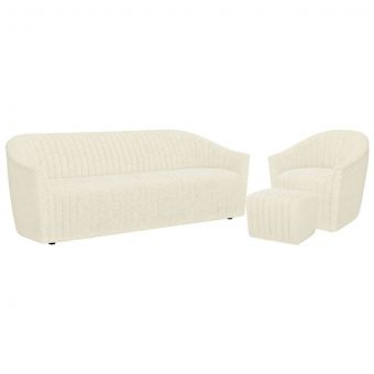 Interlude Home Channel Sofa Set in Down