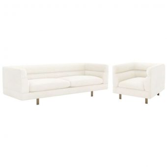 Interlude Home Ornette Sofa Set in Pure