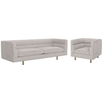 Interlude Home Ornette Sofa Set in Rock