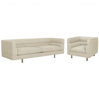 Interlude Home Ornette Sofa Set in Bluff