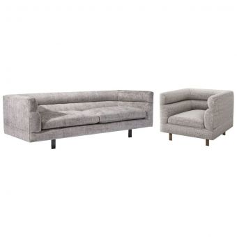 Interlude Home Ornette Sofa Set in Feather