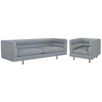 Interlude Home Ornette Sofa Set in Marsh