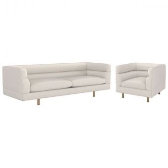 Interlude Home Ornette Sofa Set in Drift