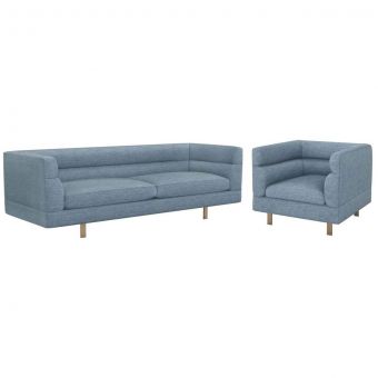 Interlude Home Ornette Sofa Set in Surf