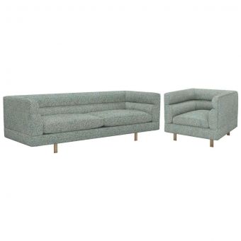 Interlude Home Ornette Sofa Set in Pool