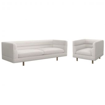 Interlude Home Ornette Sofa Set in Cameo