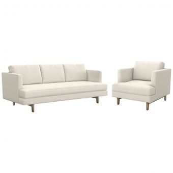 Interlude Home Ayler Sofa Set in Pearl