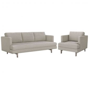 Interlude Home Ayler Sofa Set in Storm