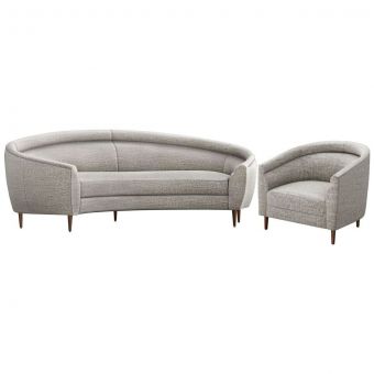 Interlude Home Capri Sofa Set in Feather