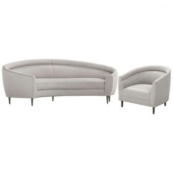 Interlude Home Capri Sofa Set in Grey