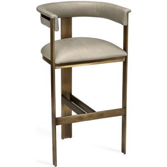 Interlude Home Darcy Bar Stool - Taupe