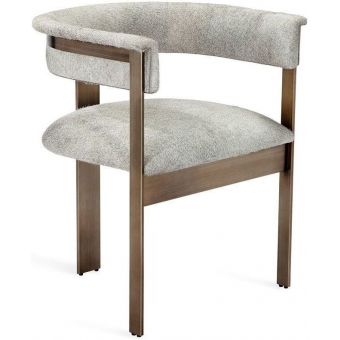 Interlude Home Darcy Hide Chair - Bronze