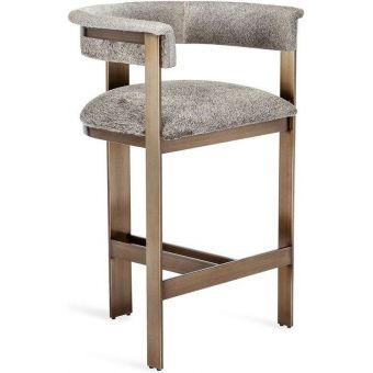 Interlude Home Darcy Hide Counter Stool - Bronze