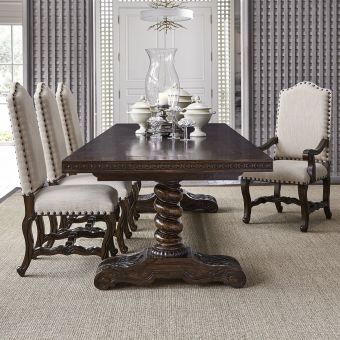 Ambella Home Castilian Dining Table - 96" (GIMS) - OVERSTOCK