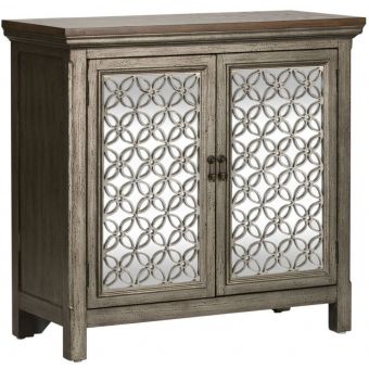 Liberty Furniture Westridge Two Door Accent Cabinet in Wire Brushed Gray