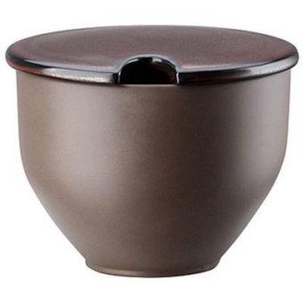 Rosenthal Junto Stoneware Bronze Sugar Bowl with Indent, 8 1/2 ounce