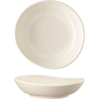 Rosenthal Junto Stoneware Aquamarine Soup Plate, Deep, Alabaster, 8 2/3 inch