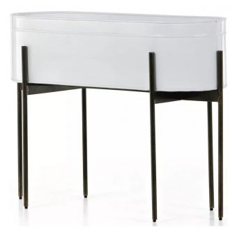 Four Hands Jed Large Planter - White High Gloss