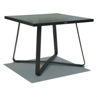 Skyline Design Milano Square Dining Table With Black Glass