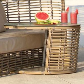 Skyline Design Ruby Auxiliary Table With Grey Glass