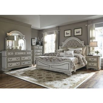 Liberty Furniture Magnolia Manor Queen Upholstered Bedroom Set #244-BR-QUB