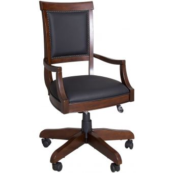 Liberty Furniture Brayton Manor Jr Executive Desk Chair in Cognac