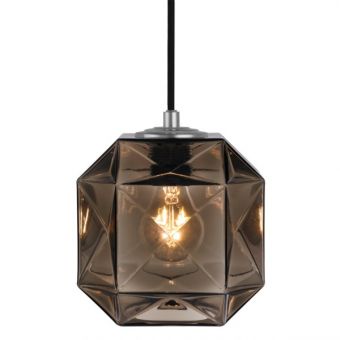 Oggetti Mimo Cube Pendant with Gunmetal Canopy, Bronze