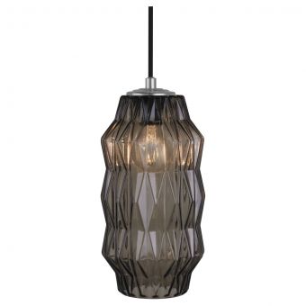 Oggetti Mimo Faceted Pendant with Gunmetal Canopy, Bronze