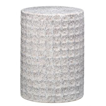 Jamie Young Co Wildflower Side Table - Cream and Grey