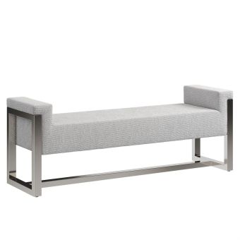 Bernhardt Stratum Bench, Polished Nickel Finish