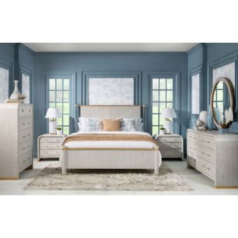 Legacy Classic Miramar Panel Bedroom Set with Acrylic Posts, Queen #3100