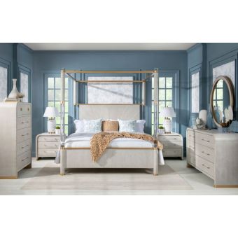 Legacy Classic Miramar Panel Bedroom Set with Canopy & Acrylic Posts, King #3100