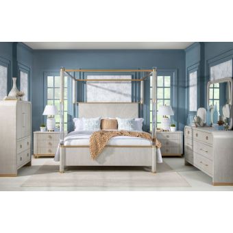Legacy Classic Miramar Panel Bedroom Set with Canopy & Acrylic Posts, King
