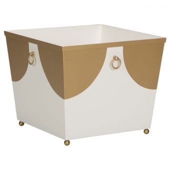 Chelsea House Bradshaw Orrell Plais Planter Short - White/Gold