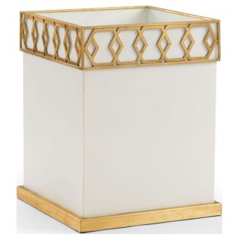Chelsea House Shayla Copas Perkins Planter - White/Metallic Gold