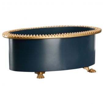 Chelsea House Pie Crust Cachepot - Navy - Small