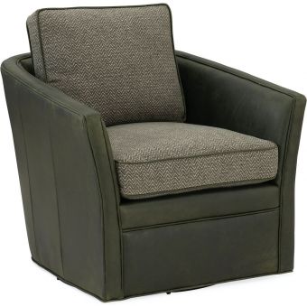 Bradington Young Luxe Accents Blair Swivel Tub Chair in Olive #921600-27 (Grade L3)