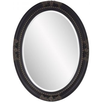 Howard Elliot Queen Ann Mirror in Antique Black