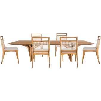 Uultis Radi 98" Dining Set MH9021 148-Teak 50080407