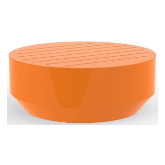 Vondom Vela 31.5"Dia. Lacquered Round Coffee Table in Orange