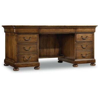 Hooker Furniture Archivist Executive Desk in Dark Wood