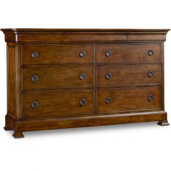 Hooker Furniture Archivist Nine Drawer Dresser in Dark Wood