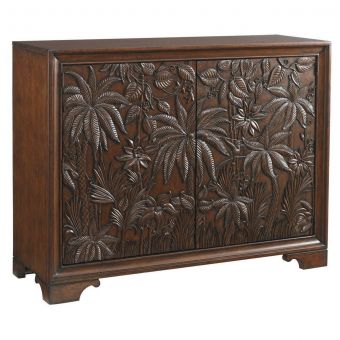 Tommy Bahama Home Royal Kahala Balboa Carved Door Chest