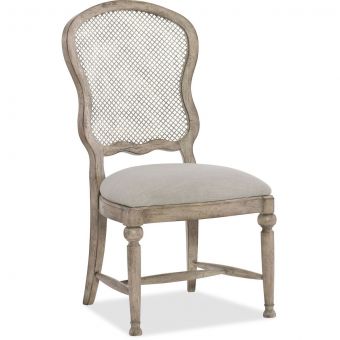 Hooker Furniture Boheme Gaston Metal Back Side Chair in Grey - Set of 2