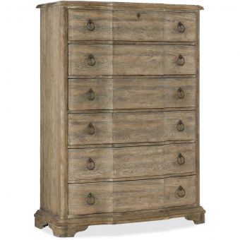 Hooker Furniture Boheme Chimay Six-Drawer Chest in Brown