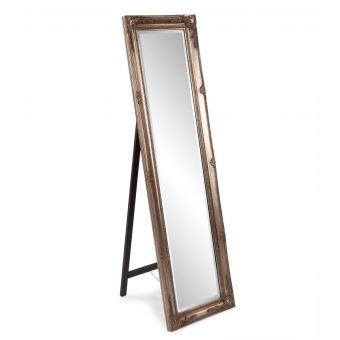 Howard Elliot Queen Ann Standing Mirror in Silver