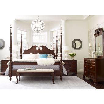 Kincaid Furniture Hadleigh Rice Carved Bedroom Set, Queen 